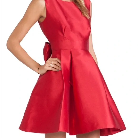 NWT Kate Spade pink open back silk mini dress with bow size 2 - Picture 3 of 6